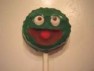 270sp Green Grumpy Man Face Chocolate or Hard Candy Lollipop Mold
